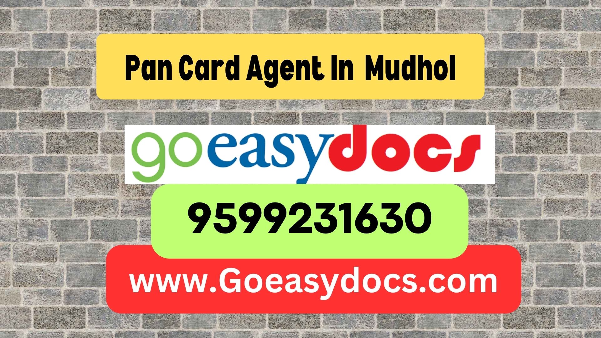 Pan Card Agent Consultant in Mudhol 8851415812