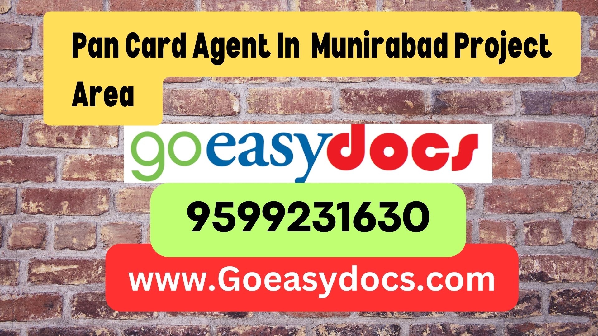 Pan Card Agent Consultant in Munirabad Project Area 8851415812