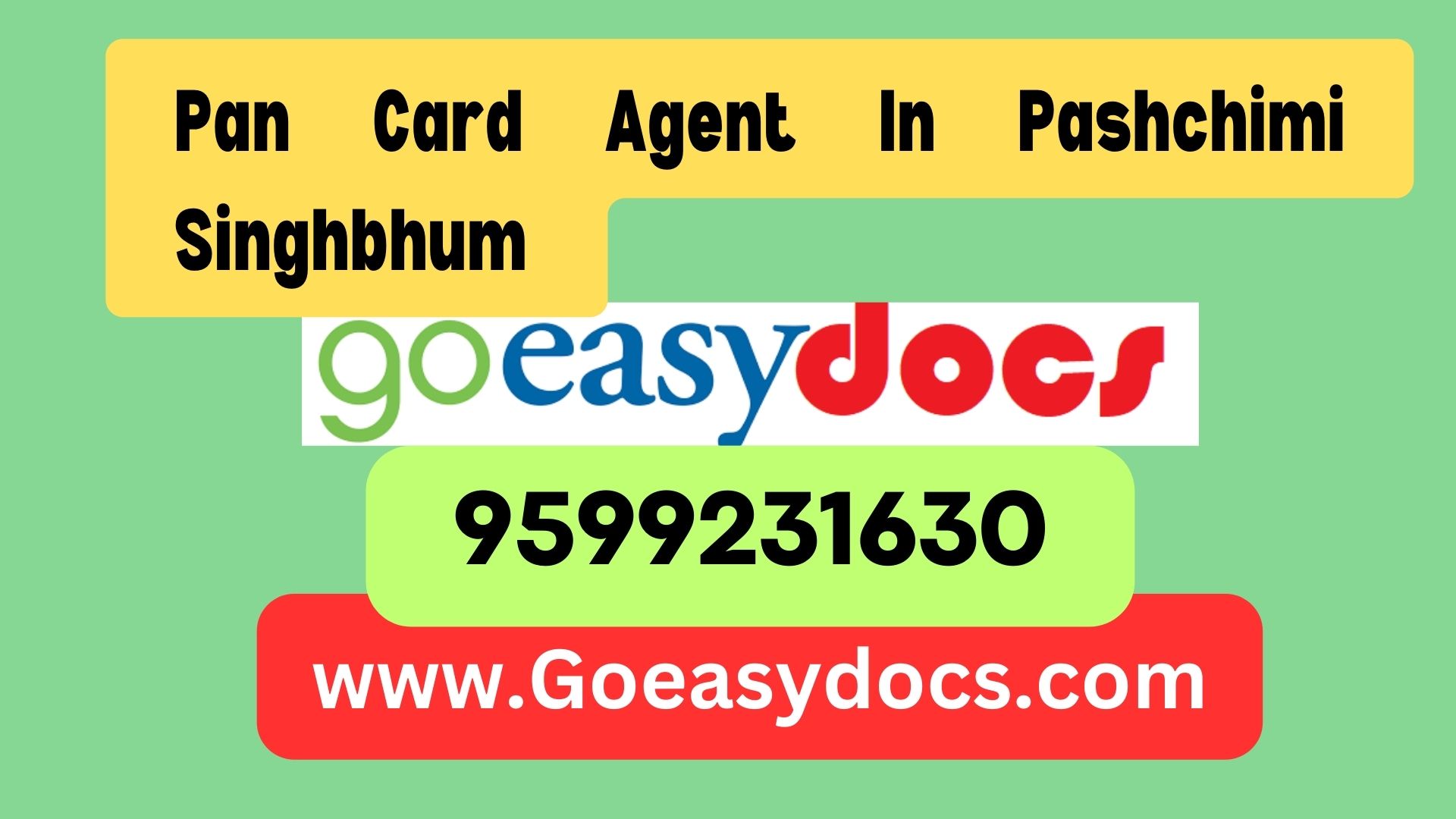 Pan Card Agent Consultant in Pashchimi Singhbhum 8851415812