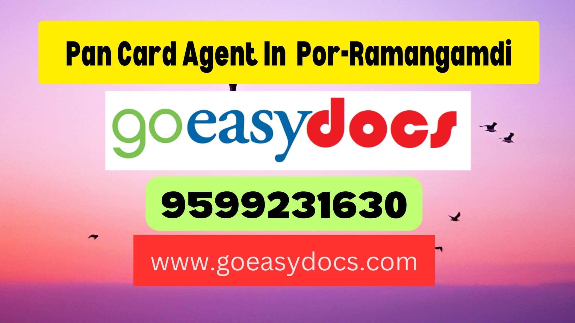 Pan Card Agent Consultant in Por-Ramangamdi 8851415812