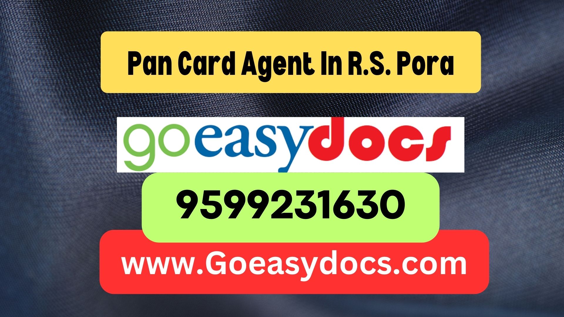 Pan Card Agent Consultant in R.S. Pora 8851415812