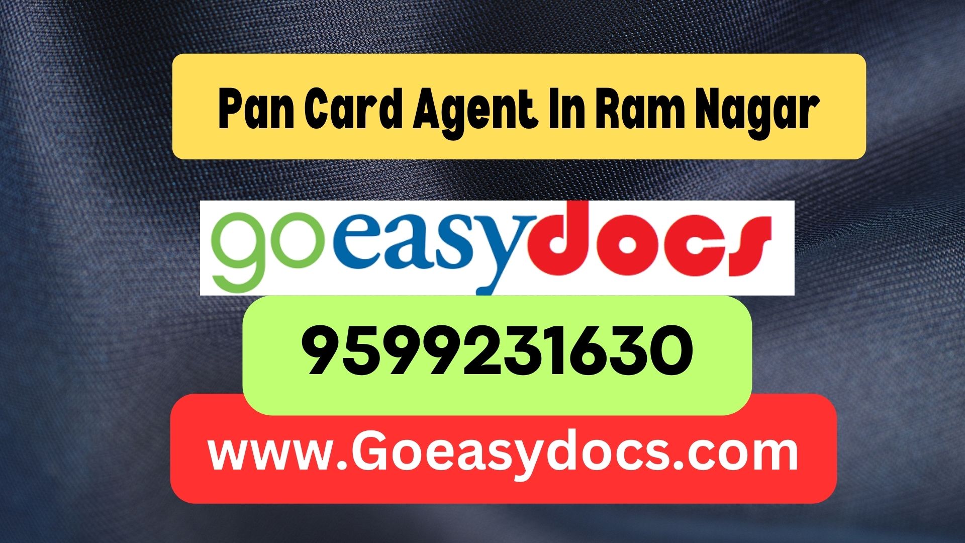 Pan Card Agent Consultant in Ram Nagar 8851415812